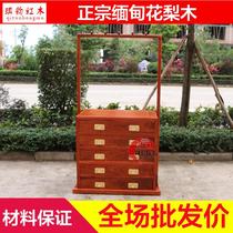 Redwood coat rack new Chinese style landing solid wood Burmese Rosewood Hanging clothes shelf bedroom with storage drawer