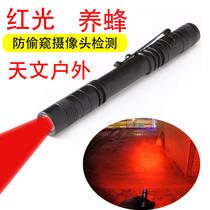 Portable small red light pen light red light flashlight Red Light Anti-pinhole shooting peeping LED red beekeeping red light