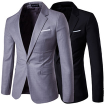 Spring and summer business casual suit mens Korean version of slim youth free ironing thin small suit mens plus size jacket trend