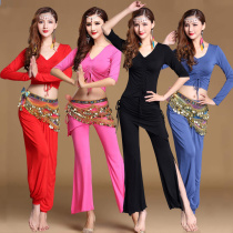 Belly dance costume womens practice suit 2021 New set beginner modal sexy belly belly size autumn and winter