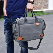 Multifunction Canvas Man Bag Fashion Mens Single Shoulder Bag Business Casual Hand Inclined Satchel Bag Mens Briefcase