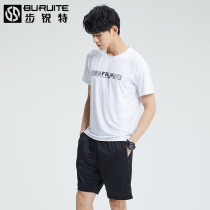 Badminton clothing mens Tide brand summer thin breathable leisure sports suit loose size elastic quick-drying fitness clothes