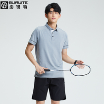 Badminton suit sports suit mens and womens summer loose lapel quick-drying short-sleeved table tennis tennis game training suit
