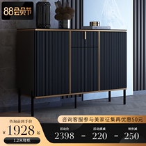 Italian light luxury ultra-thin shoe cabinet Modern simple household door shoe cabinet marble rock board shoe cabinet entrance cabinet