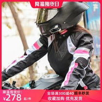 Summer new motorcycle riding suit suit four-season womens racing suit reflective drop-proof breathable Knight locomotive clothes