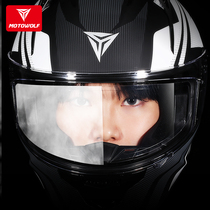 Moduo Wolf electric motorcycle helmet lens anti-fog patch full helmet semi-helmet universal transparent film HD anti-gas