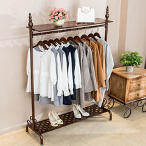 Drying rack floor-to-ceiling single-pole household bedroom hanger indoor balcony iron drying hanger room hanging clothes shelf