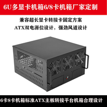 6 card 8 card chassis 6u server multi-graphics card dual power supply Standard ATX motherboard chassis ETH platform chassis customization