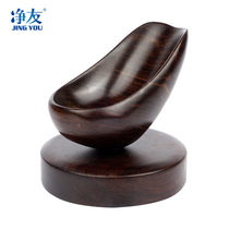 Net friends solid wood pipe stand Mahogany ebony base Round pipe stand special accessories Single bucket