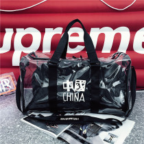 2019 summer new fashion fashion sports pvc transparent portable travel bag large capacity outdoor shoulder bag