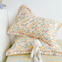 ins Wind cotton pillowcase a pair of summer cotton single childrens pillowcase large single pillow inner sleeve