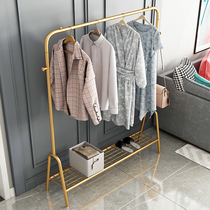Clothes rack Floor folding indoor clothes rack Balcony bedroom clothes rack Household simple single-pole coat rack
