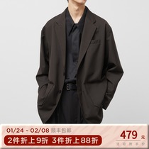 OPICLOTH OPIC Dark Curry Collar Pocket Suit Jacket Casual Texture