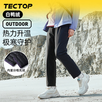 Exploring womens down pants at home to build comfortable and warm down inner bladder casual windproof warm trousers ski pants