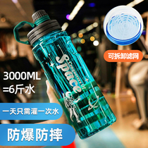 Water Glass Male Large Capacity Plastic Outdoor Kettle High Temperature Resistant Summer Portable Sports Bottle Burst Fitness Space Cup