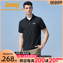 Jeep Jeep outdoor mens polo short-sleeved slim-fit top loose breathable shirt mens tooling T-shirt tide clothes