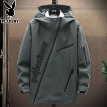 Playboy 2021 New sweater men hooded tide card student overcoat spring and autumn dress handsome