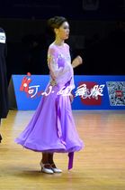 Miss dance uniform new modern performance costume performance competition skirt suit standard uniform Waltz purple pendulum