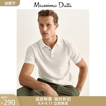 New special Massimo Dutti mens texture short sleeve polo mens casual polo shirt 00903420250