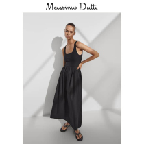 Massimo Dutti Womens Black Long Edition House Silk Simple Style Fashion Dress Small Black Skirt 06670601800
