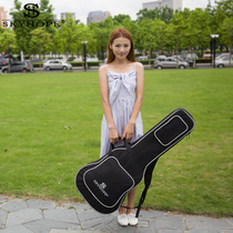 Guitar box folk guitar bag 38 39 40 41 inch thick waterproof shoulder wooden guitar backpack piano box waterproof