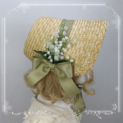 taobao agent Original design of the valley straw hats Popnett vintage retro classical Lolita hat BNT sun hat female