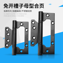 4 inch stainless steel female hinge mute black slotted indoor wooden door letter hinge hardware accessories