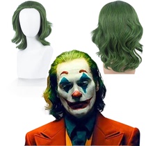  Clown movie joker Arthur Fleck Green short Curly wig hair cos Halloween Prom wig