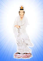 Custom Guanyin Bodhisattva portrait Buddha painting Photo paper Plastic Guanyin Taishi Bound Guanyin White Guanyin