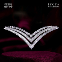 (10 18 replenishment-insured double 11) original 007 medal 18K gold diamond brooch pendant luxury diamond ornaments