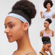 lu The same seamless solid color yoga hairband elastic sweat-absorbing belt outdoor running fitness sports headband