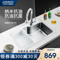 Jiu Mu bathroom stainless steel sink kitchen nano sink large sink household table basin sink sink vegetable basin