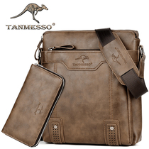 tanmesso mens bag single shoulder bag male slanted satchel Han version casual mens leather bag youth trend sports small backpacks