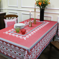 Swedish Ekelund American Red Tablecloth Nordic Rectangular Tea Table New Year Festive Chinese Tablecloth