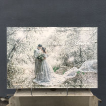Photo signature plate book Transparent sign-in tree table book Wedding ceremony props Love wood chip creative straw rabbit rabbit