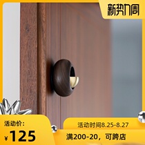  Doorbell wind chimes enter the door reminder bell Japanese-style small round egg pure copper magnetic entry doorbell clang refrigerator stickers hanging on the door