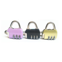 Small password lock luggage backpack suitcase zipper Cabinet anti-theft password padlock metal mini lock