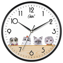 Kangba Silk cartoon clock creative household wall clock Living room bedroom silent quartz clock Fashion clock Simple hanging watch