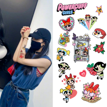 (15 sets) Yang Mis same flying tattoo sticker small policewoman cartoon lasting cute flower arm