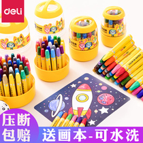 Delei oil painting stick 36 color baby baby brush 12 color oil painting stick children crayon safe and non-toxic washable kindergarten crayon set 24 color oil painting stick color painting pen
