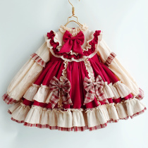 Original genuine 2020 Autumn new girl lolita skirt children long sleeve princess dress lolita lolita skirt
