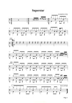 SHE-superstar (dynamic drum score without drum accompaniment drum song set drum score)