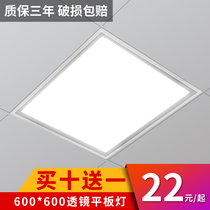 led grille lamp 600x600 purification flat lamp office 60x60 panel lamp Mineral Wool Board engineering lamp plate