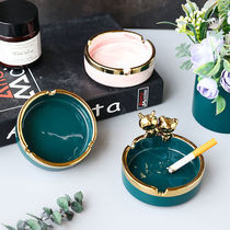 Ceramic Ashtrays Net Red Upscale Home Living Room Fashion Minima High-end Atmosphere Upper Class Creative Personality Trends