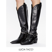 LUCIA TACCI (Sun baby with original designer) Wax-faced calfskin High Boots Boots