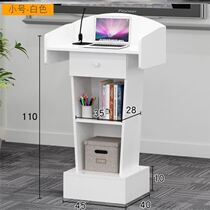 Store entrance shopping guide table Lecture table Guide welcome table Reception desk Consultant Restaurant collar simple white small