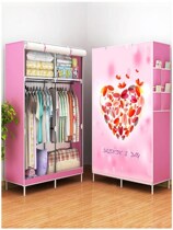 F Simple Mens Wardrobe Simple Fabric Single-Person College Closet Assembly Stainless Steel Wardrobe