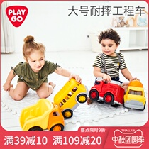 playgo childrens large engineering mixing bucket fire truck toy set 3 years old boy puzzle car class
