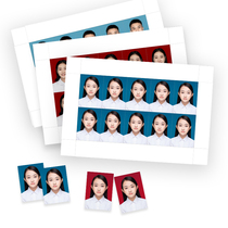 Printing 1 inch 2 inch small 1 inch small 2 inch certificate photo change background color printing photo washing photo size adjustment
