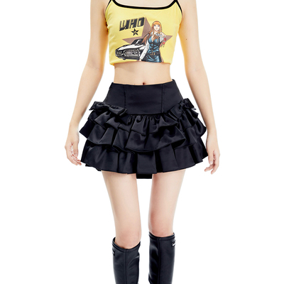 taobao agent Fitted shorts, design brace, leather pleated skirt, high waist, trend of season